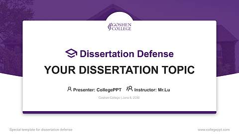 Goshen College Graduation Thesis Defense PPT Template