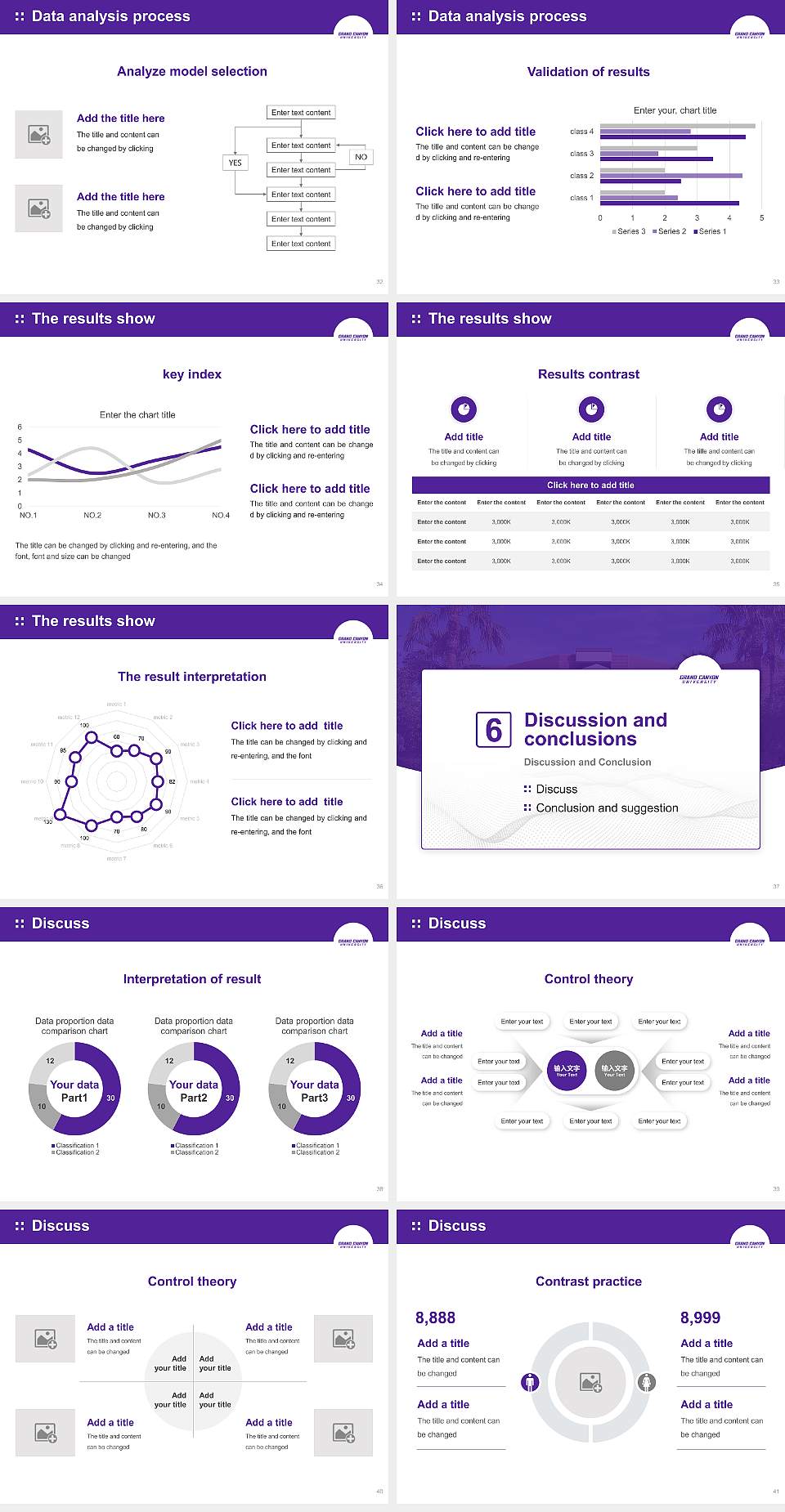 Grand Canyon University Graduation Thesis Defense PPT Template4:3 ratio PPT effect preview image5
