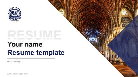 Guidance College Resume PPT Template