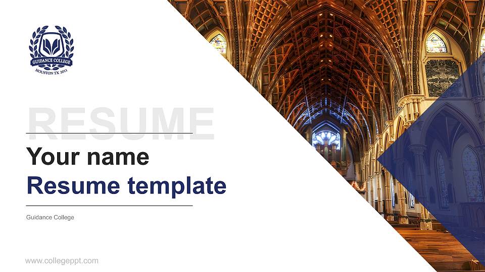 Guidance College Resume PPT Template16:9 ratio PPT effect preview image