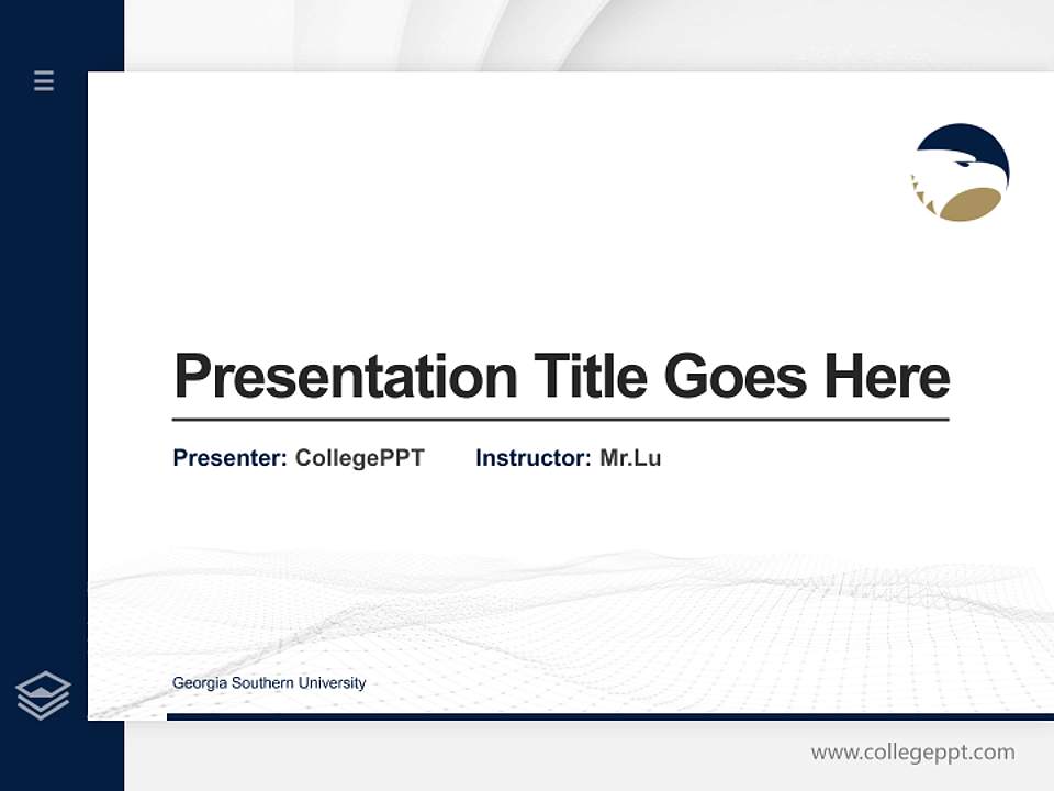 Georgia Southern University Thesis Proposal/Graduation Defense PPT Template4:3 ratio PPT effect preview image5