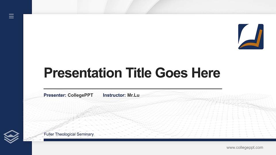 Fuller Theological Seminary Thesis Proposal/Graduation Defense PPT Template16:9 ratio PPT effect preview image