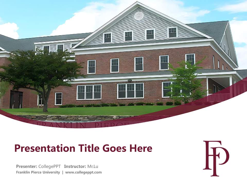 Franklin Pierce University Course/Courseware Creation PPT Template4:3 ratio PPT effect preview image5