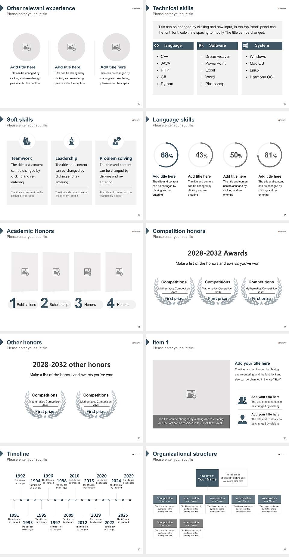 Governors State University Resume PPT Template4:3 ratio PPT effect preview image3
