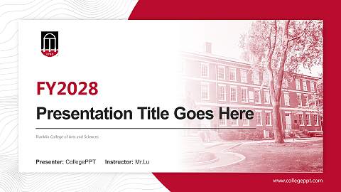 Franklin College of Arts and Sciences Academic Presentation/Research Findings Report PPT Template