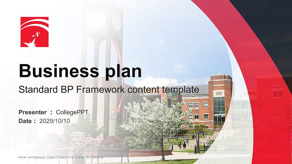 Frostburg State University Competition/Entrepreneurship Contest PPT Template16:9 ratio PPT effect preview image