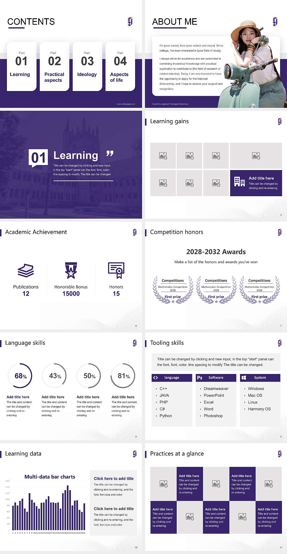 Garrett-Evangelical Theological Seminary National Scholarship Defense PPT Template4:3 ratio PPT effect preview image2