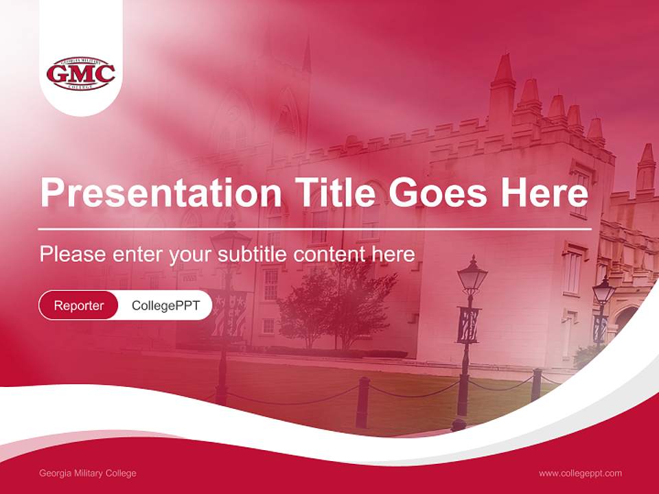 Georgia Military College Lecture Sharing and Networking Event PPT Template4:3 ratio PPT effect preview image4