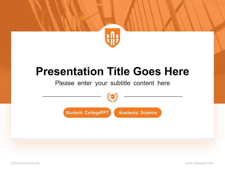 Greenville University National Scholarship Defense PPT Template4:3 ratio PPT effect preview image4