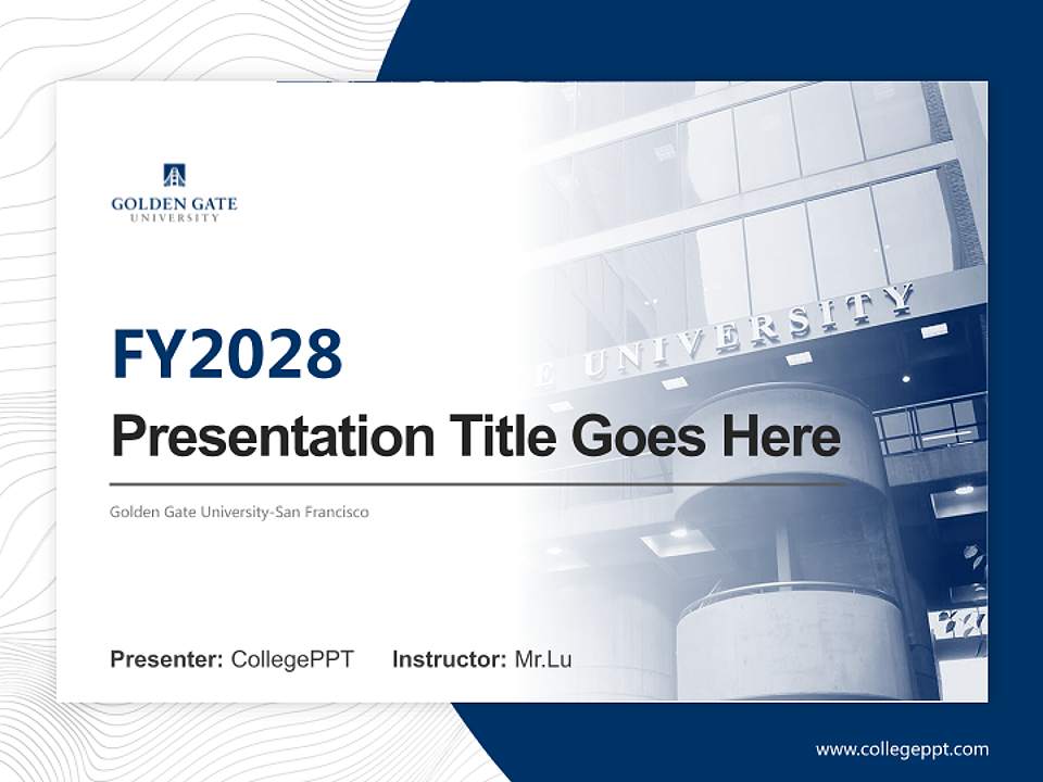 Golden Gate University-San Francisco Academic Presentation/Research Findings Report PPT Template4:3 ratio PPT effect preview image5