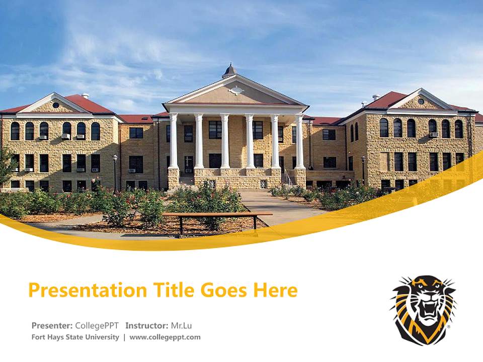 Fort Hays State University Course/Courseware Creation PPT Template4:3 ratio PPT effect preview image5
