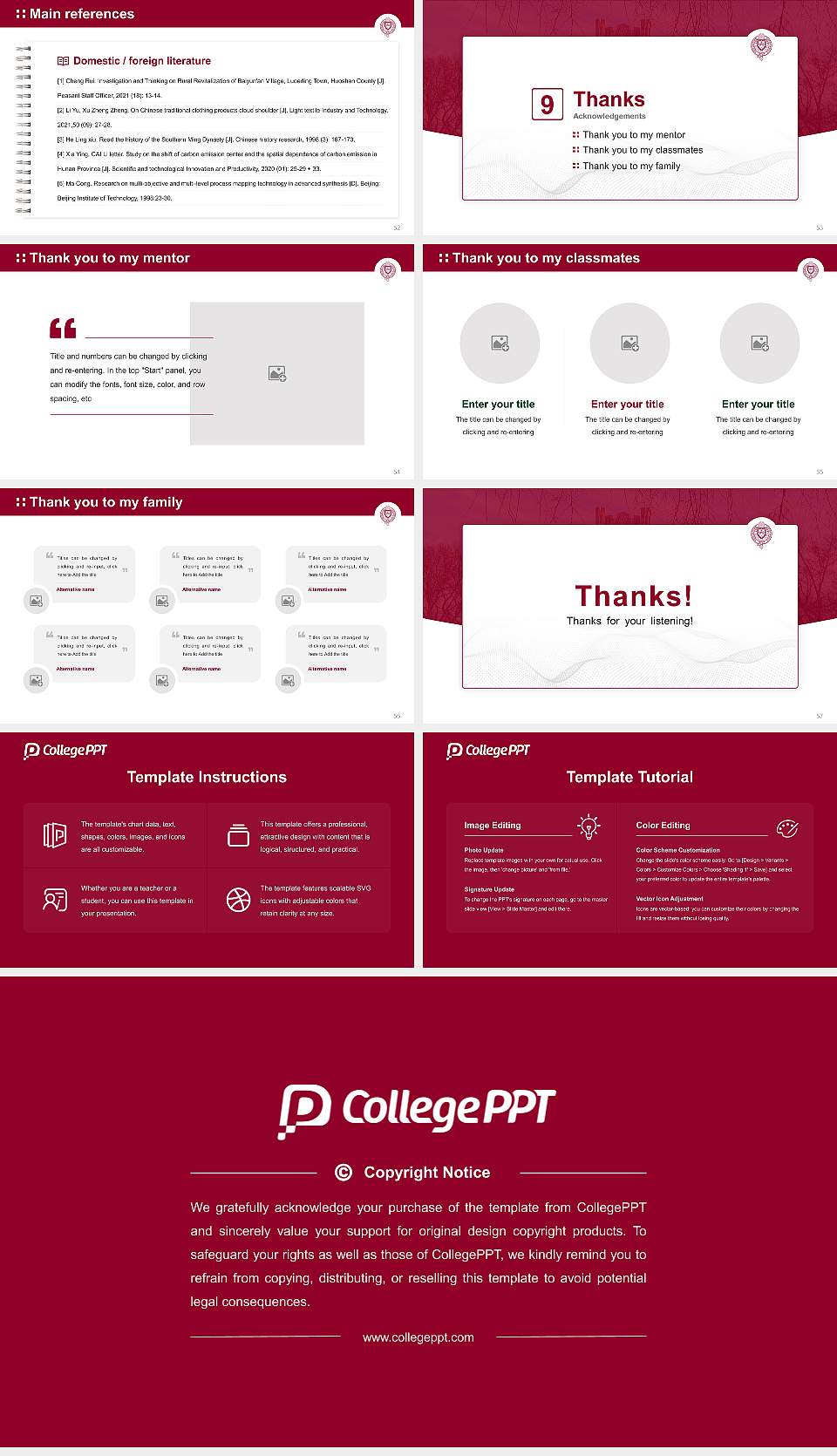 Fordham University Graduation Thesis Defense PPT Template16:9 ratio PPT effect preview image7
