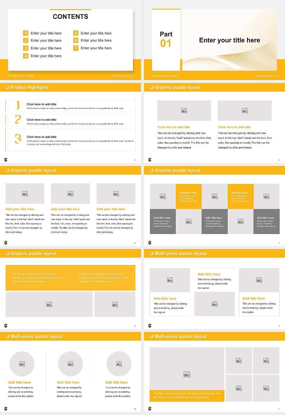 Framingham State University General Purpose PPT Template16:9 ratio PPT effect preview image2