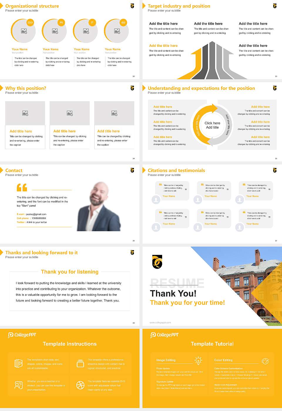 Framingham State University Resume PPT Template16:9 ratio PPT effect preview image4