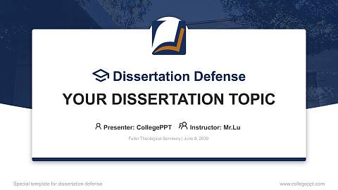 Fuller Theological Seminary Graduation Thesis Defense PPT Template