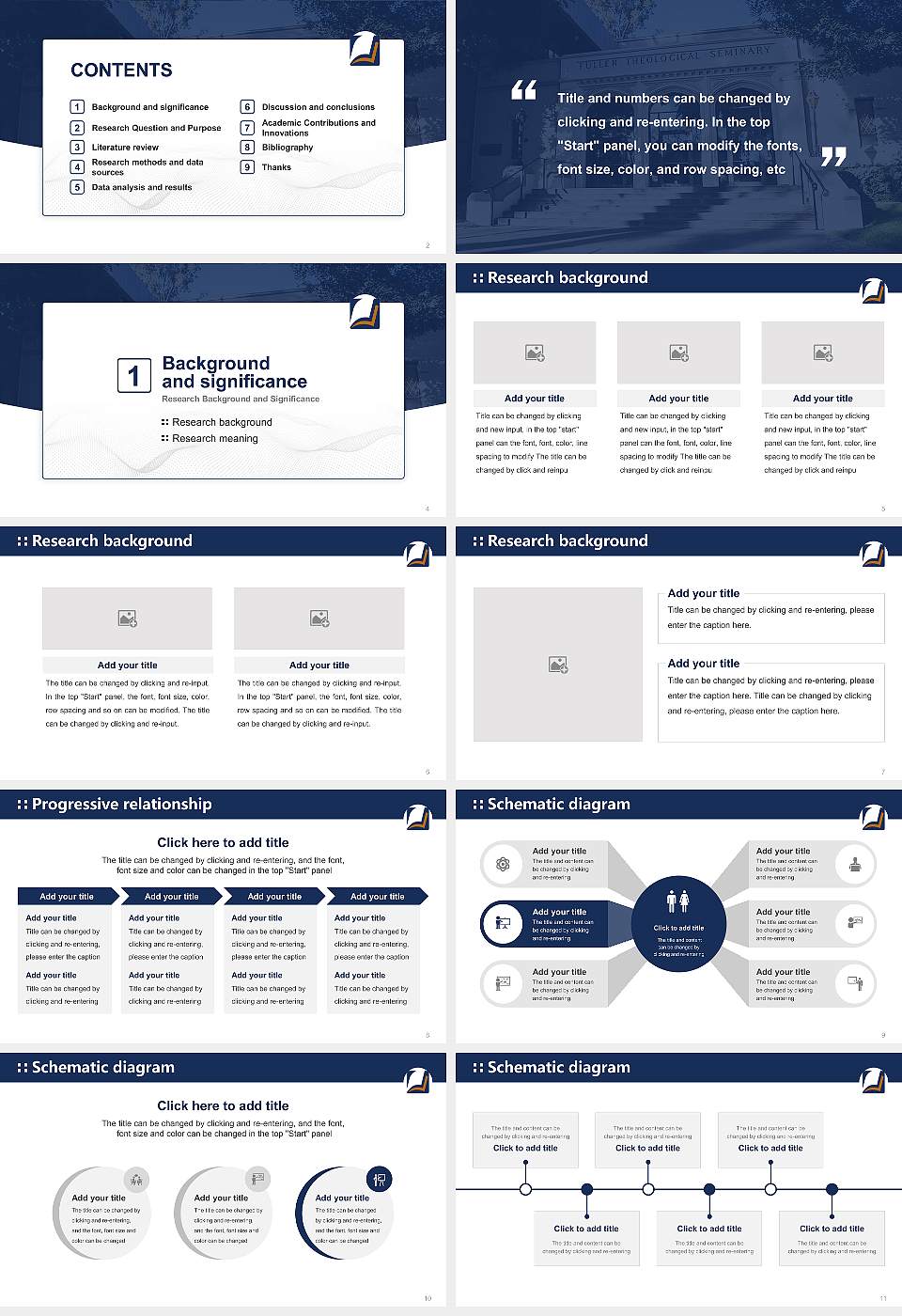 Fuller Theological Seminary Graduation Thesis Defense PPT Template16:9 ratio PPT effect preview image2