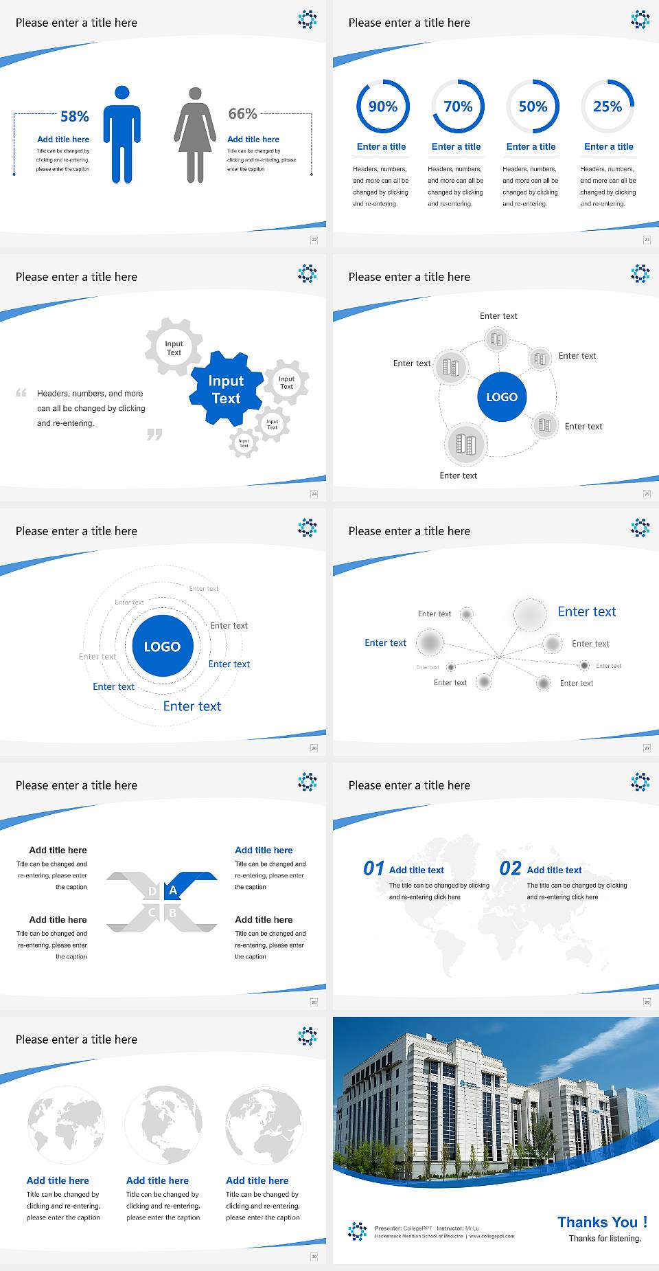 Hackensack Meridian School of Medicine Course/Courseware Creation PPT Template4:3 ratio PPT effect preview image4