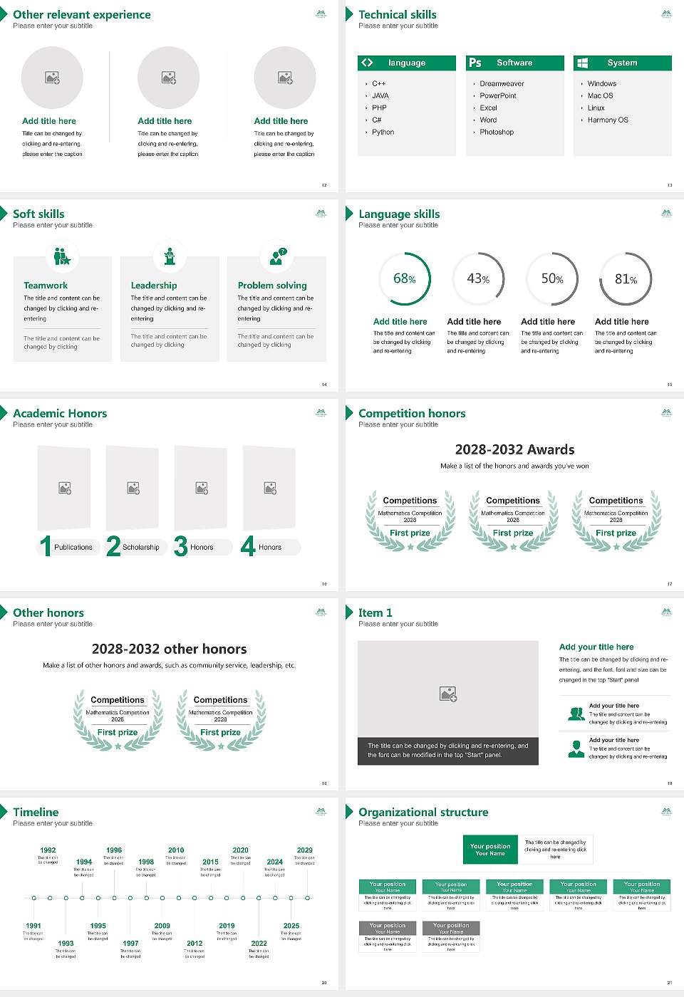 Greensboro College Resume PPT Template16:9 ratio PPT effect preview image3