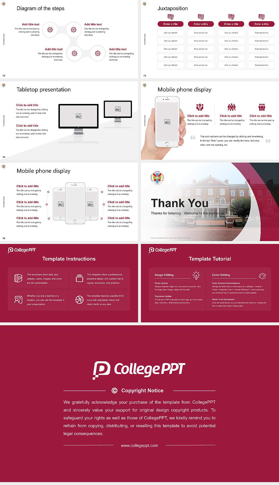 Hampden-Sydney College Competition/Entrepreneurship Contest PPT Template16:9 ratio PPT effect preview image9