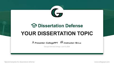 Georgia Gwinnett College Graduation Thesis Defense PPT Template
