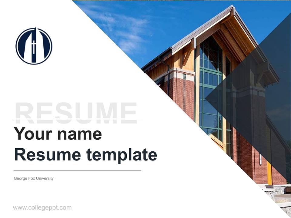 George Fox University Resume PPT Template4:3 ratio PPT effect preview image5