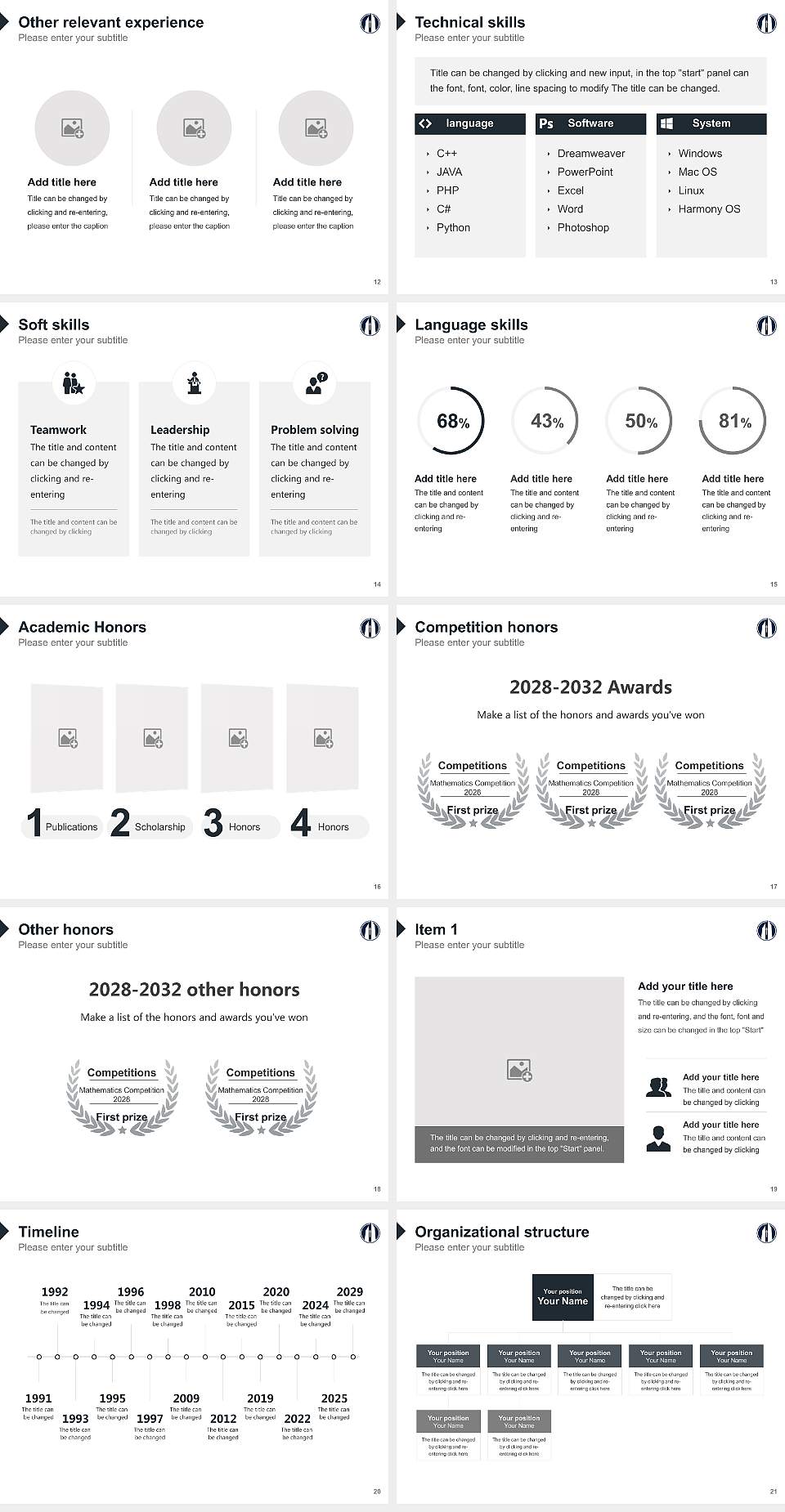 George Fox University Resume PPT Template4:3 ratio PPT effect preview image3