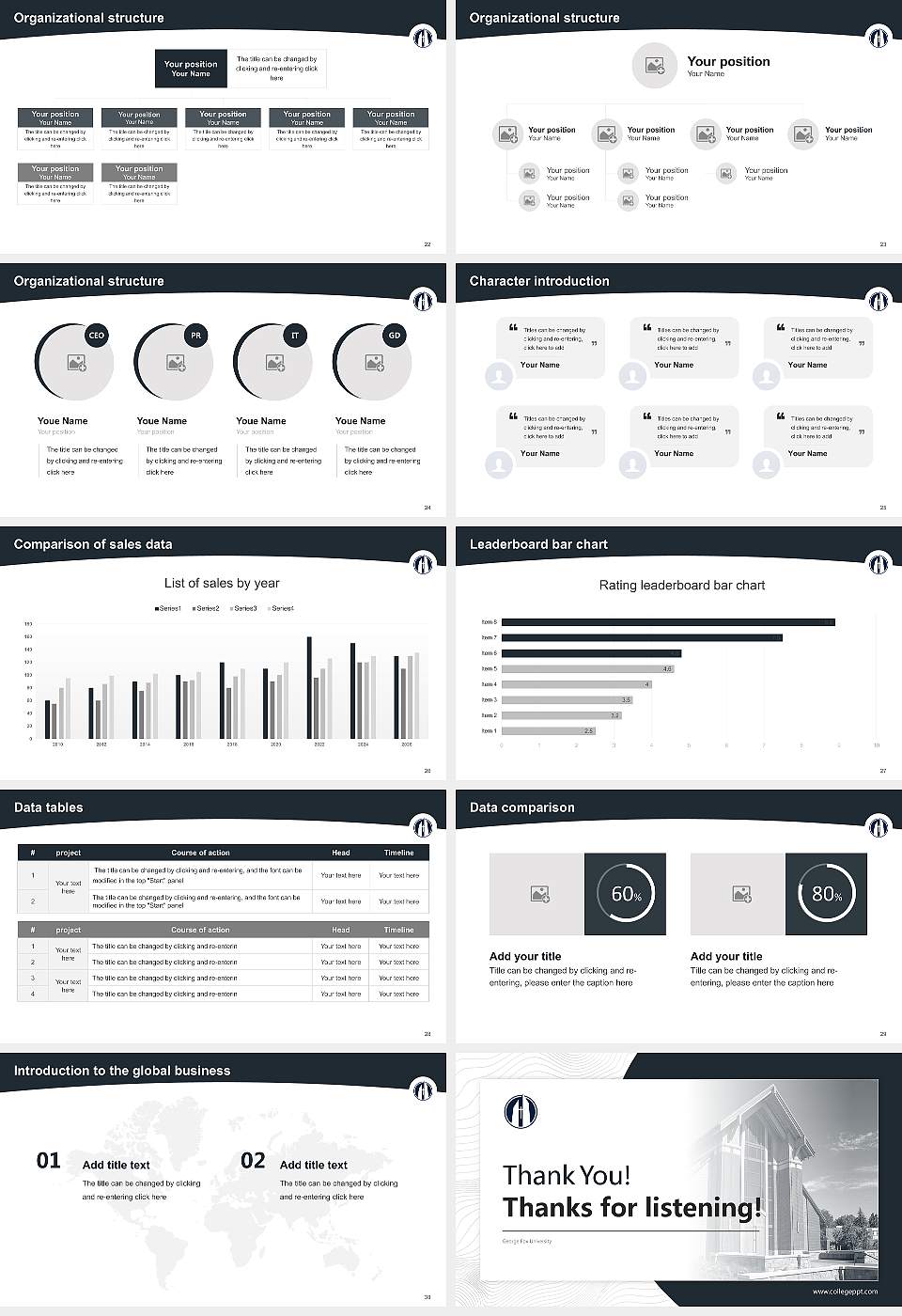 George Fox University Academic Presentation/Research Findings Report PPT Template16:9 ratio PPT effect preview image4