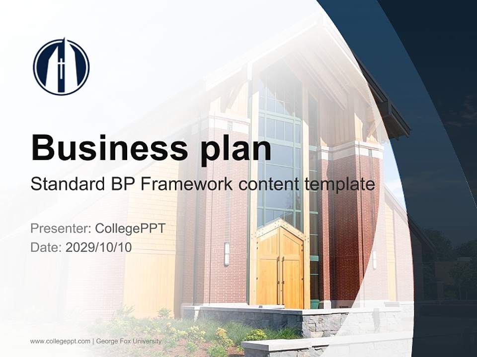 George Fox University Competition/Entrepreneurship Contest PPT Template4:3 ratio PPT effect preview image9
