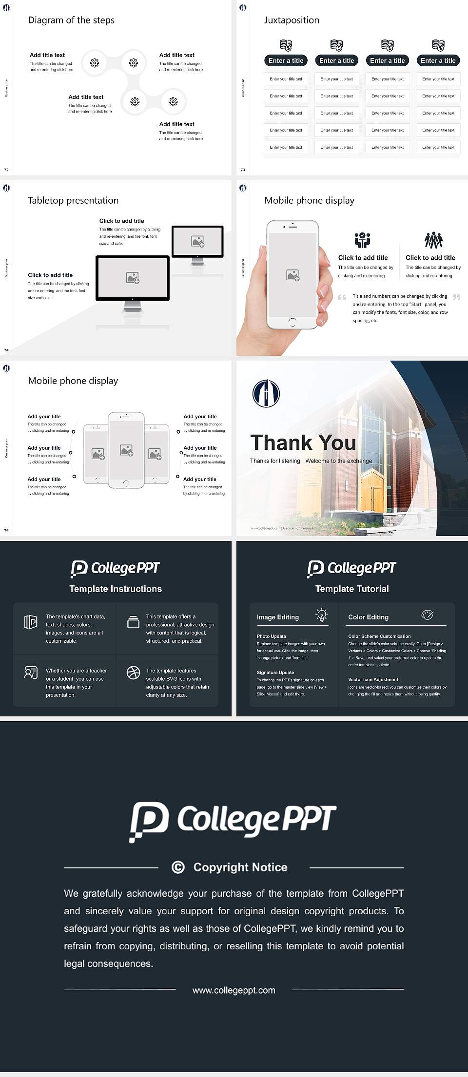 George Fox University Competition/Entrepreneurship Contest PPT Template4:3 ratio PPT effect preview image9