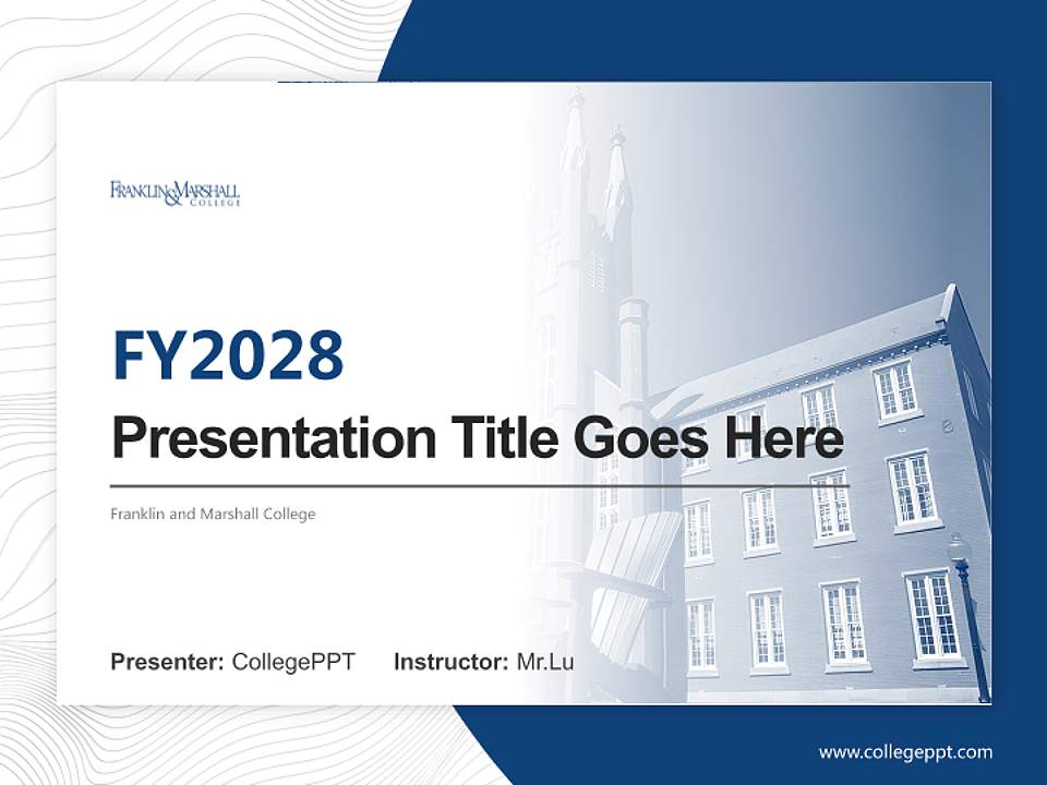 Franklin and Marshall College Academic Presentation/Research Findings Report PPT Template4:3 ratio PPT effect preview image5