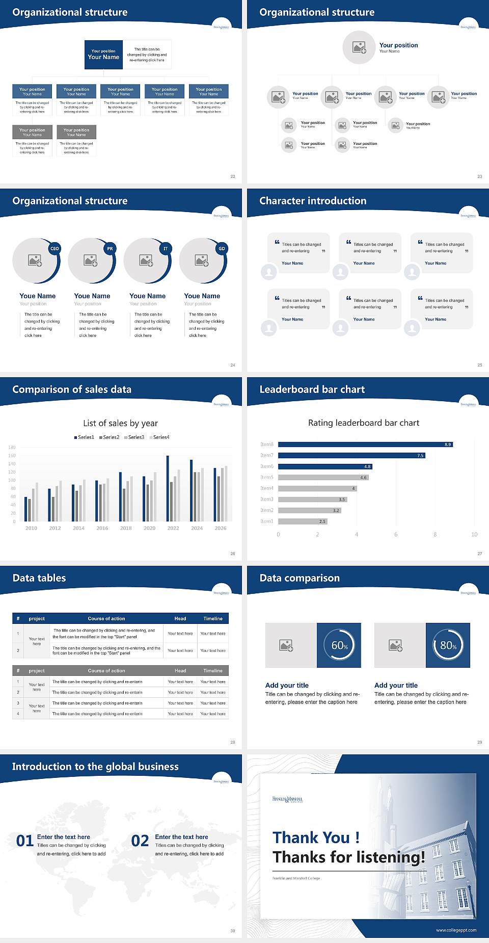 Franklin and Marshall College Academic Presentation/Research Findings Report PPT Template4:3 ratio PPT effect preview image4