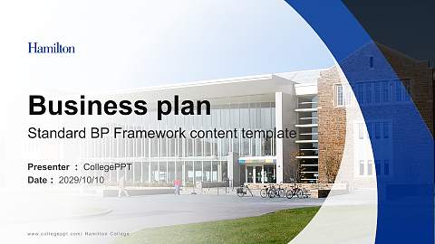 Hamilton College Competition/Entrepreneurship Contest PPT Template