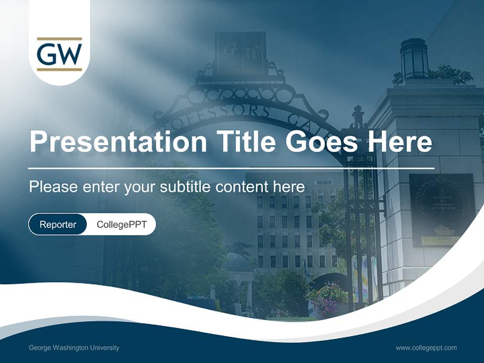 George Washington University Lecture Sharing and Networking Event PPT Template4:3 ratio PPT effect preview image4