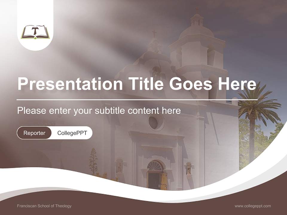 Franciscan School of Theology Lecture Sharing and Networking Event PPT Template4:3 ratio PPT effect preview image4