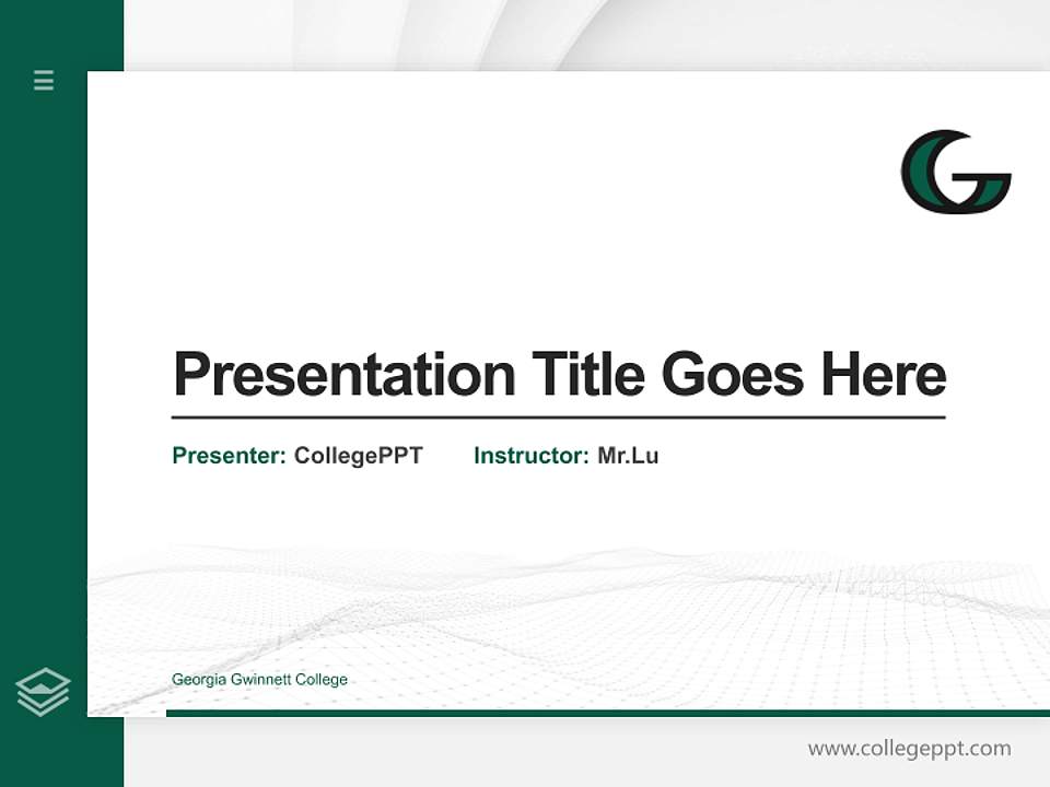 Georgia Gwinnett College Thesis Proposal/Graduation Defense PPT Template4:3 ratio PPT effect preview image5