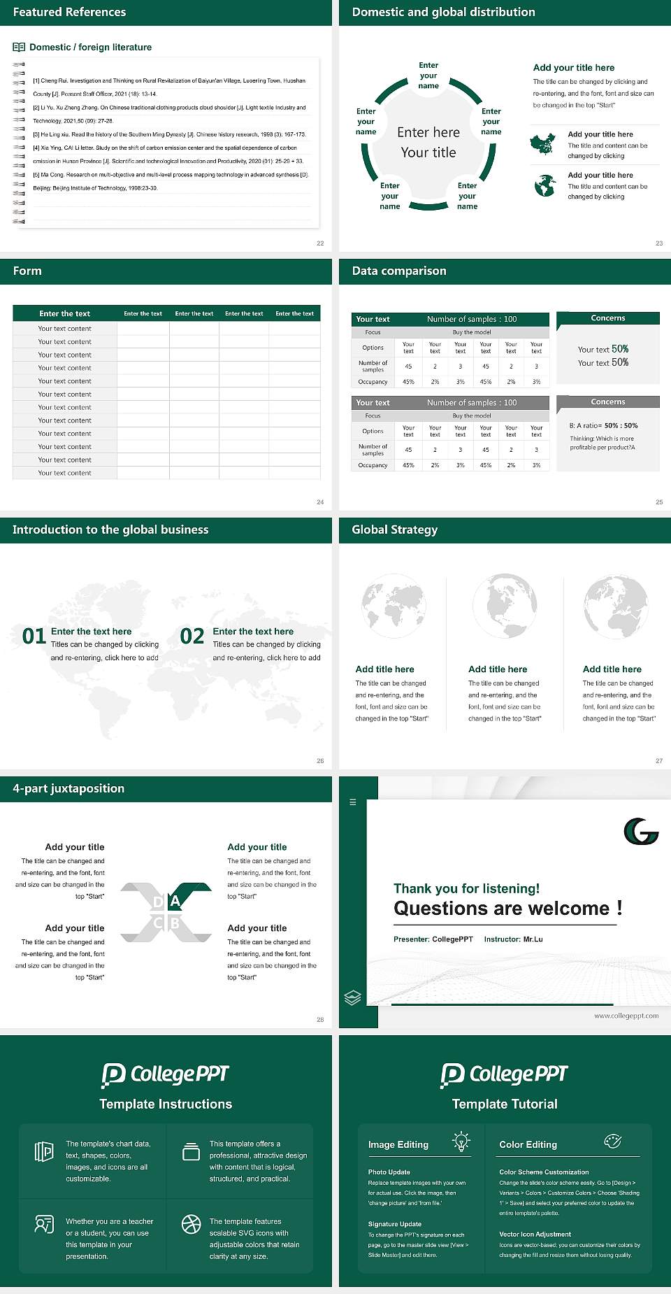 Georgia Gwinnett College Thesis Proposal/Graduation Defense PPT Template4:3 ratio PPT effect preview image4