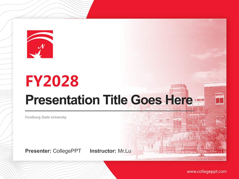 Frostburg State University Academic Presentation/Research Findings Report PPT Template4:3 ratio PPT effect preview image5