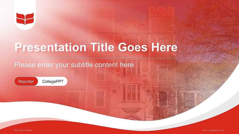 Grinnell College Lecture Sharing and Networking Event PPT Template16:9 ratio PPT effect preview image