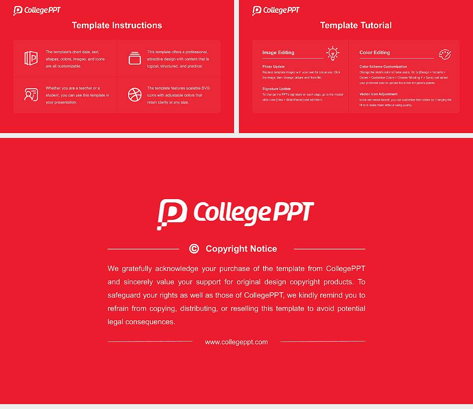 Grove City College Course/Courseware Creation PPT Template16:9 ratio PPT effect preview image5