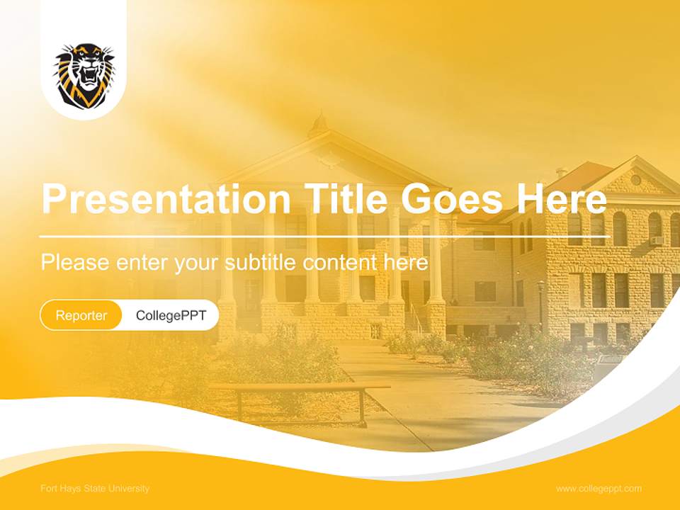 Fort Hays State University Lecture Sharing and Networking Event PPT Template4:3 ratio PPT effect preview image4