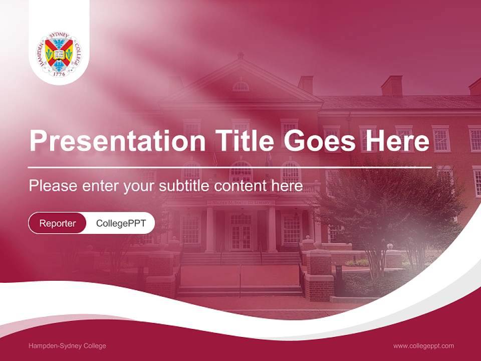 Hampden-Sydney College Lecture Sharing and Networking Event PPT Template4:3 ratio PPT effect preview image4