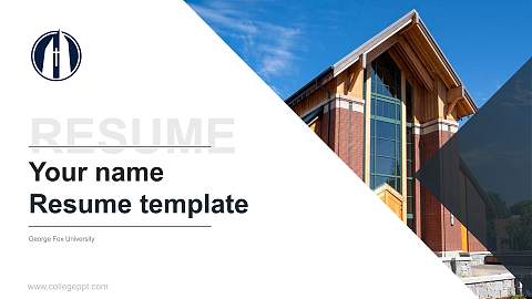 George Fox University Resume PPT Template