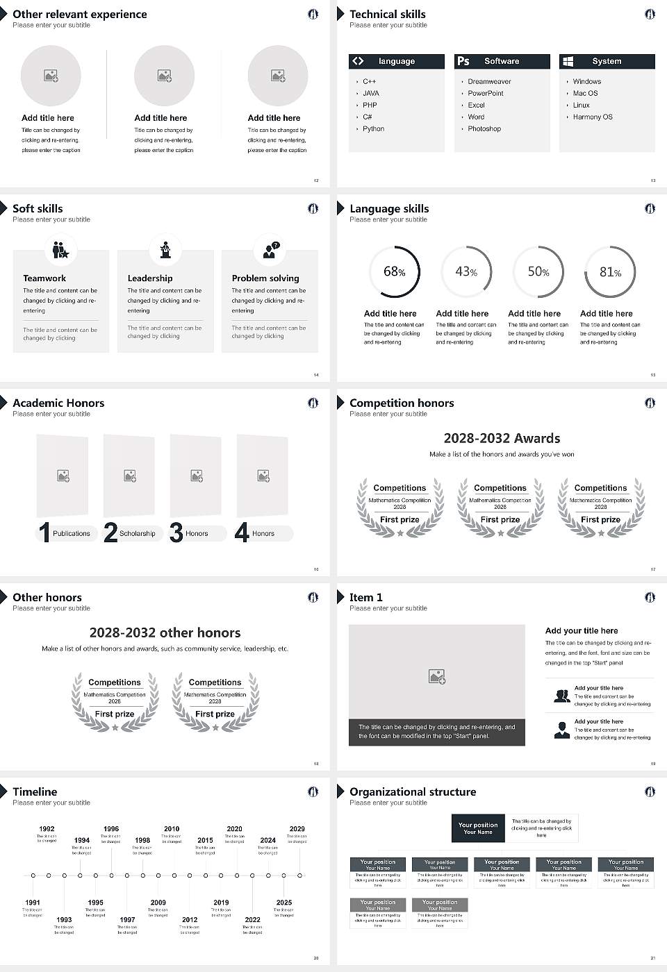 George Fox University Resume PPT Template16:9 ratio PPT effect preview image3