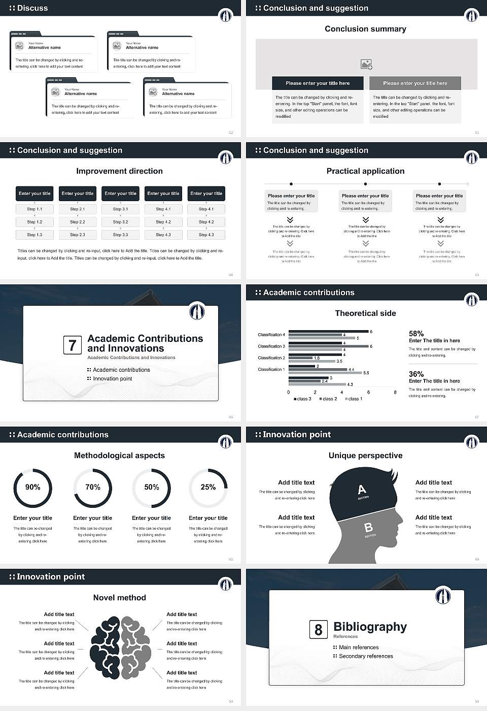 George Fox University Graduation Thesis Defense PPT Template16:9 ratio PPT effect preview image6