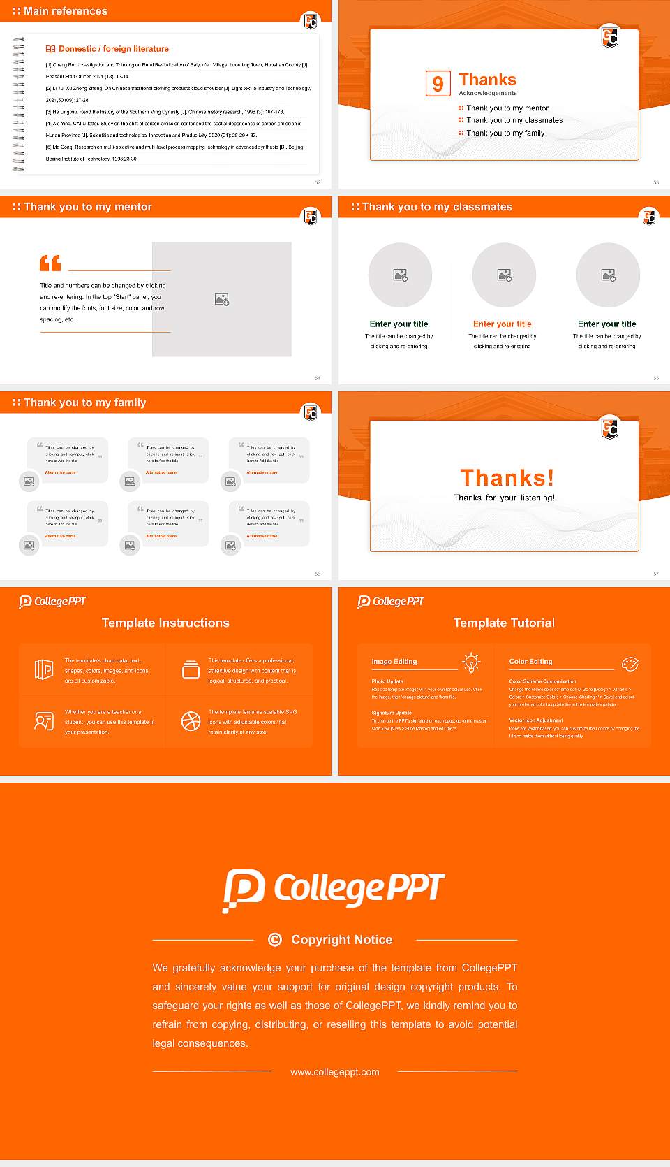 Georgetown College Graduation Thesis Defense PPT Template16:9 ratio PPT effect preview image7