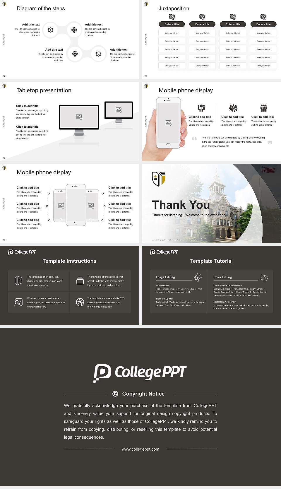 Geneva College Competition/Entrepreneurship Contest PPT Template16:9 ratio PPT effect preview image9