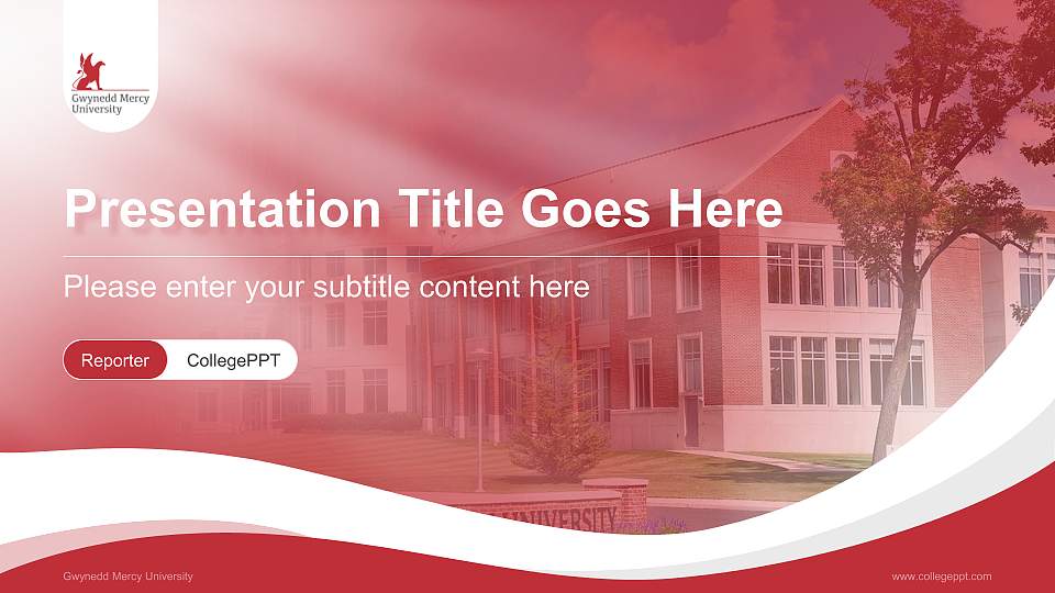 Gwynedd Mercy University Lecture Sharing and Networking Event PPT Template16:9 ratio PPT effect preview image