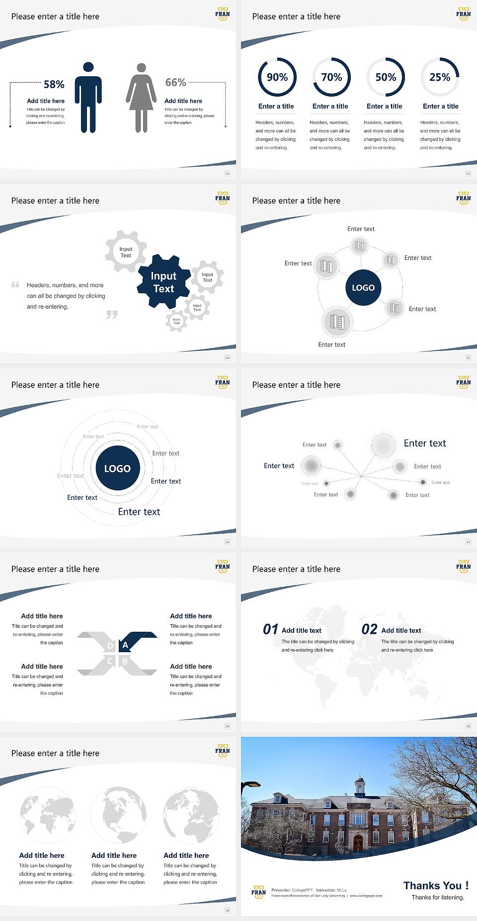 Franciscan Missionaries of Our Lady University Course/Courseware Creation PPT Template4:3 ratio PPT effect preview image4