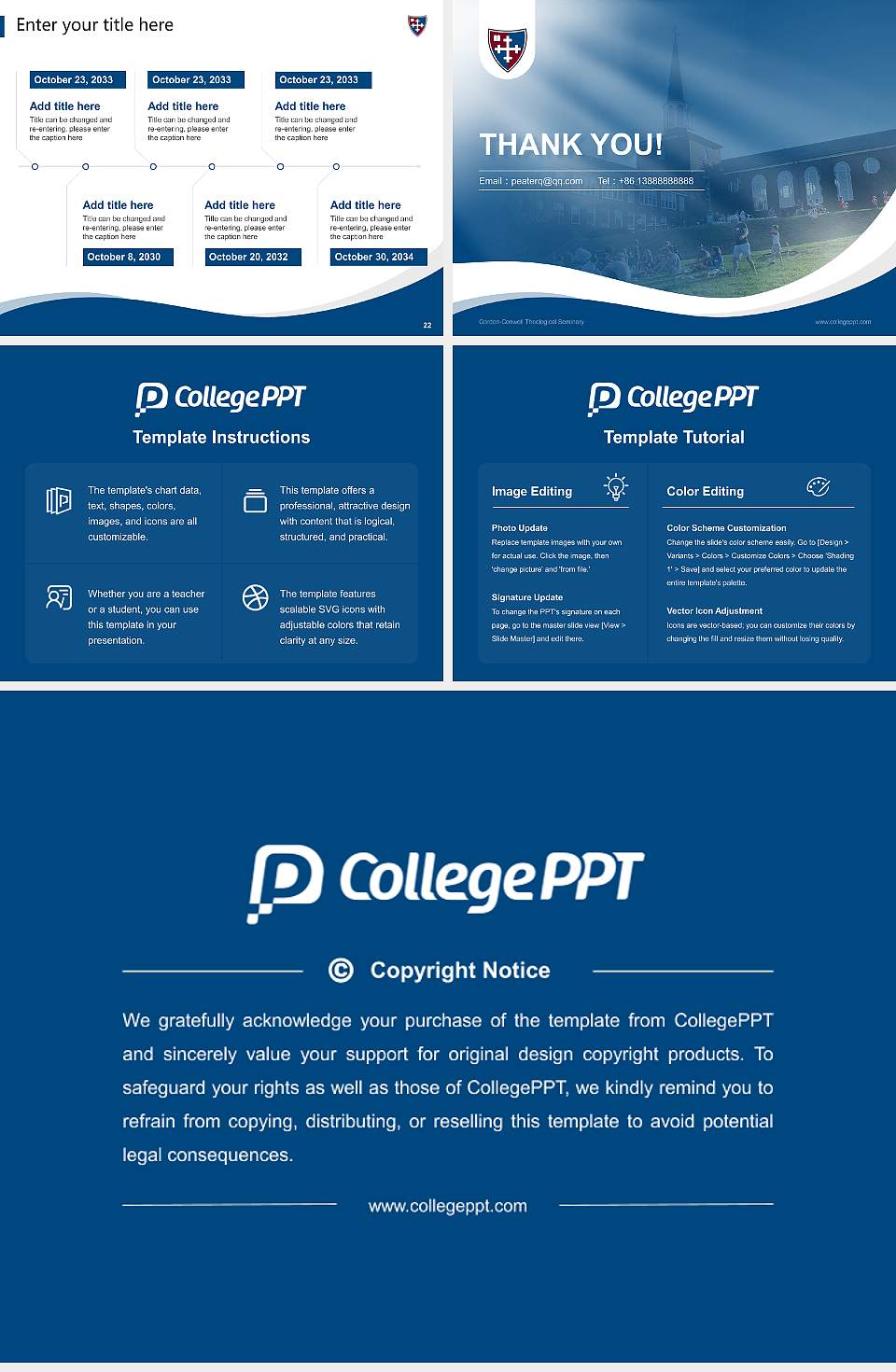 Gordon-Conwell Theological Seminary Lecture Sharing and Networking Event PPT Template4:3 ratio PPT effect preview image4