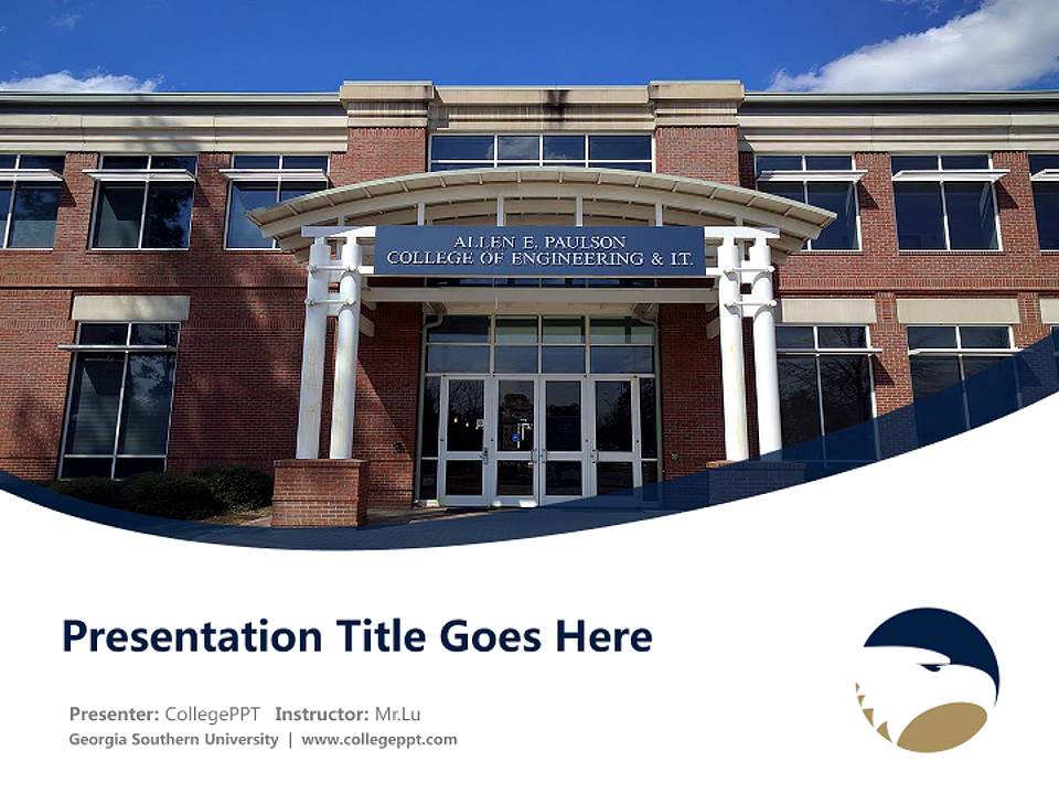 Georgia Southern University Course/Courseware Creation PPT Template4:3 ratio PPT effect preview image5